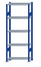 SCHULTE Steckregal, Fachbodenregale Stecksystem, Grundregal, beidseitig nutzbar, H2000xB750xT300 mm, 5 Fachböden, Fachlast 150 kg, RAL 5010 enzianblau / verzinkt