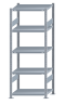 SCHULTE Steckregal, Fachbodenregale Stecksystem, Grundregal, beidseitig nutzbar, H2000xB750xT500 mm, 5 Fachböden, Fachlast 250 kg, sendzimirverzinkt