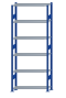 SCHULTE Steckregal, Fachbodenregale Stecksystem, Grundregal, beidseitig nutzbar, H2500xB1000xT300 mm, 6 Fachböden, Fachlast 85 kg, RAL 5010 enzianblau / verzinkt