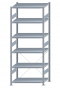 SCHULTE Steckregal, Fachbodenregale Stecksystem, Grundregal, einseitig nutzbar, H2500xB1000xT600 mm, 6 Fachböden, Fachlast 250 kg, sendzimirverzinkt