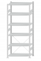 SCHULTE Steckregal, Fachbodenregale Stecksystem, Grundregal, einseitig nutzbar, H2500xB1000xT500 mm, 6 Fachböden, Fachlast 250 kg, RAL 7035 lichtgrau