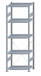 SCHULTE Steckregal, Fachbodenregale Stecksystem, Grundregal, einseitig nutzbar, H2300xB750xT500 mm, 5 Fachböden, Fachlast 250 kg, sendzimirverzinkt